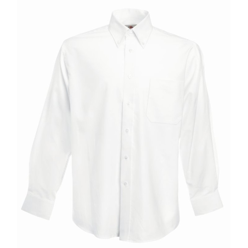 Hemd LONG SLEEVE OXFORD SHIRT  651140 70% Baumwolle, 30% Polyester Weiß - 130gm/m²