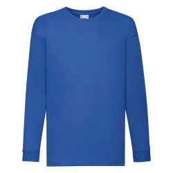 Koszulka KIDS VALUEWEIGHT LONG SLEEVE T  610070 100% bawełna Białe – 160gm/m²
