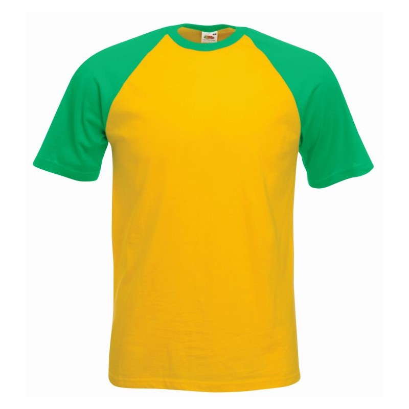 T-shirt VALUEWEIGHT SHORT SLEEVE BASEBALL T 610260 100% Baumwolle Weiß - 160gm/m²