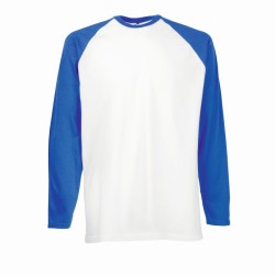 Koszulka VALUEWEIGHT LONG SLEEVE BASEBALL T 610280 100% bawełna Białe – 160gm/m²