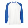 T-shirt VALUEWEIGHT LONG SLEEVE BASEBALL T 610280 100% Baumwolle Weiß - 160gm/m²