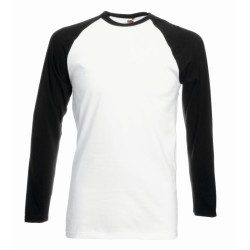 Koszulka VALUEWEIGHT LONG SLEEVE BASEBALL T 610280 100% bawełna Białe – 160gm/m²