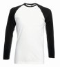 Koszulka VALUEWEIGHT LONG SLEEVE BASEBALL T 610280 100% bawełna Białe – 160gm/m²