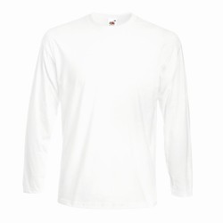 Koszulka SUPER PREMIUM LONG SLEEVE T 610420 100% bawełna Białe – 190gm/m²