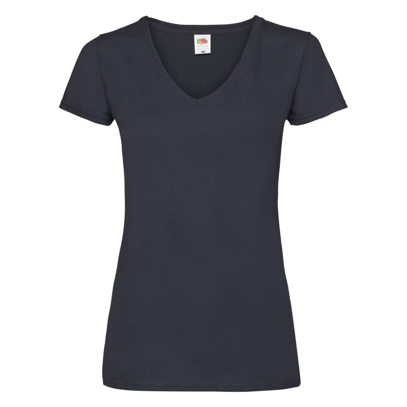 T-shirt LADIES VALUEWEIGHT V-NECK T  613980 100% Baumwolle Weiß - 160gm/m²