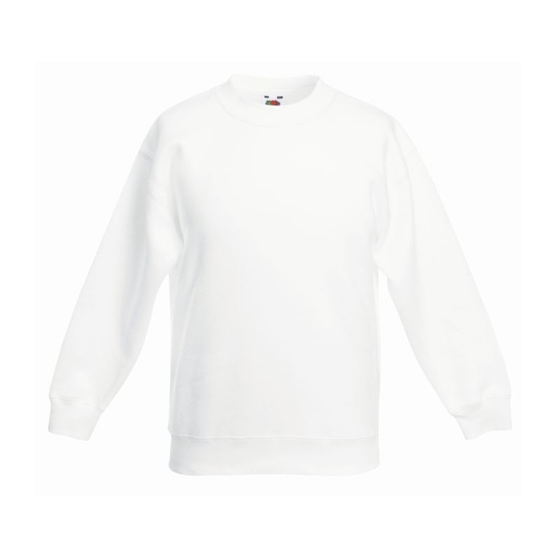 Sweatshirt KIDS CLASSIC SET-IN SWEAT  620410 80% cotton, 20% polyester White & H/Grey - 260gm/m²
