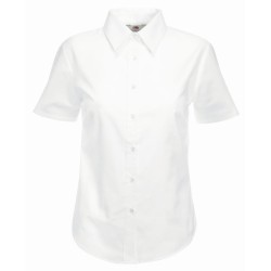 Koszula LADIES SHORT SLEEVE OXFORD SHIRT  650000 70% bawełna, 30% poliester Białe – 130gm/m²