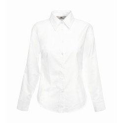 Koszula LADIES LONG SLEEVE OXFORD SHIRT  650020 70% bawełna, 30% poliester Białe – 130gm/m²