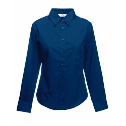Koszula LADIES LONG SLEEVE POPLIN SHIRT  650120 55% bawełna, 45% poliester Białe – 115gm/m²