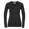 Damski pulower z dzianiny z dekoltem I typo V R710F 50% bawełna; 50% akryl CottonBlend 275g/m