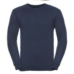 Męski pulower z dzianiny z dekoltem I typo V R710M 50% bawełna; 50% akryl CottonBlend 275g/m
