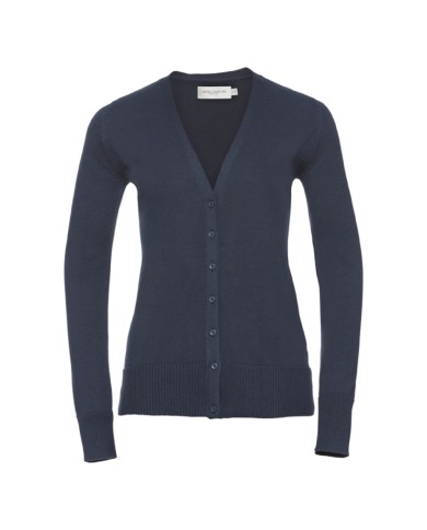 Damski cardigan z dekoltem typo V R715F 50% bawełna; 50% akryl CottonBlend 275g/m
