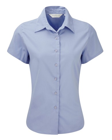 Damska, klasyczna koszula Twill z krótkim rękawem  R917F 100% bawełna twill 130g/m