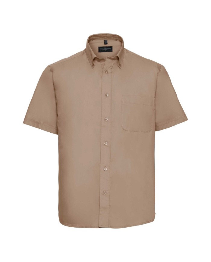 Men's Short Sleeve Classic Twill Shirt R917M 100% cotton twill 130g/m