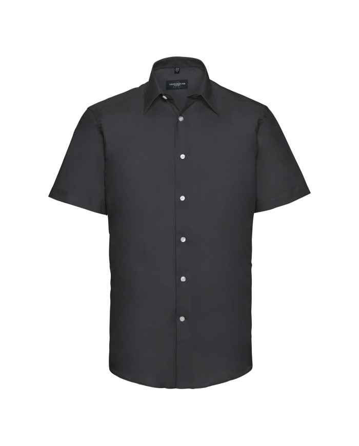 Men's Short Sleeve Tailored Oxford Shirt R923M 70% cotton; 30% polyester  Colours 135g/m; White 130g/m