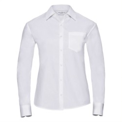 Damska koszula long sleeve, z czystej bawełny, łatwa w pielęgnacji, poplin  R936F  100% cotton poplin