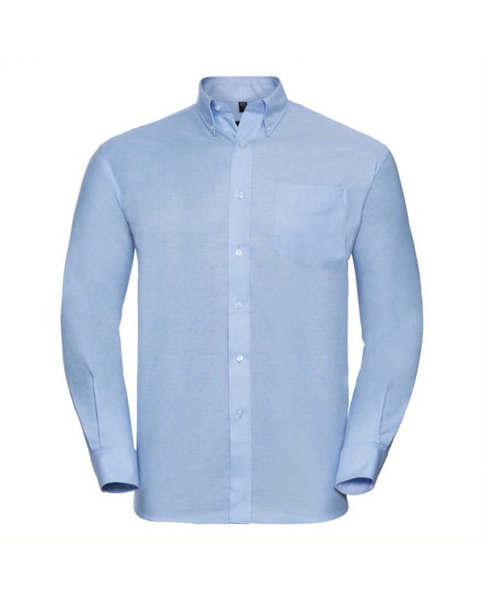 Klassisches Oxford Hemd - Langarm R932M 70% Baumwolle; 30% Polyester  Farben 135g/m; Weiß 130g/m