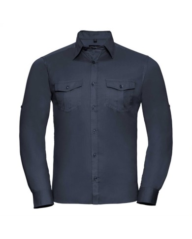Męska koszula Twill z długim, zawijanym rękawem R918M 100% bawełna twill 130g/m