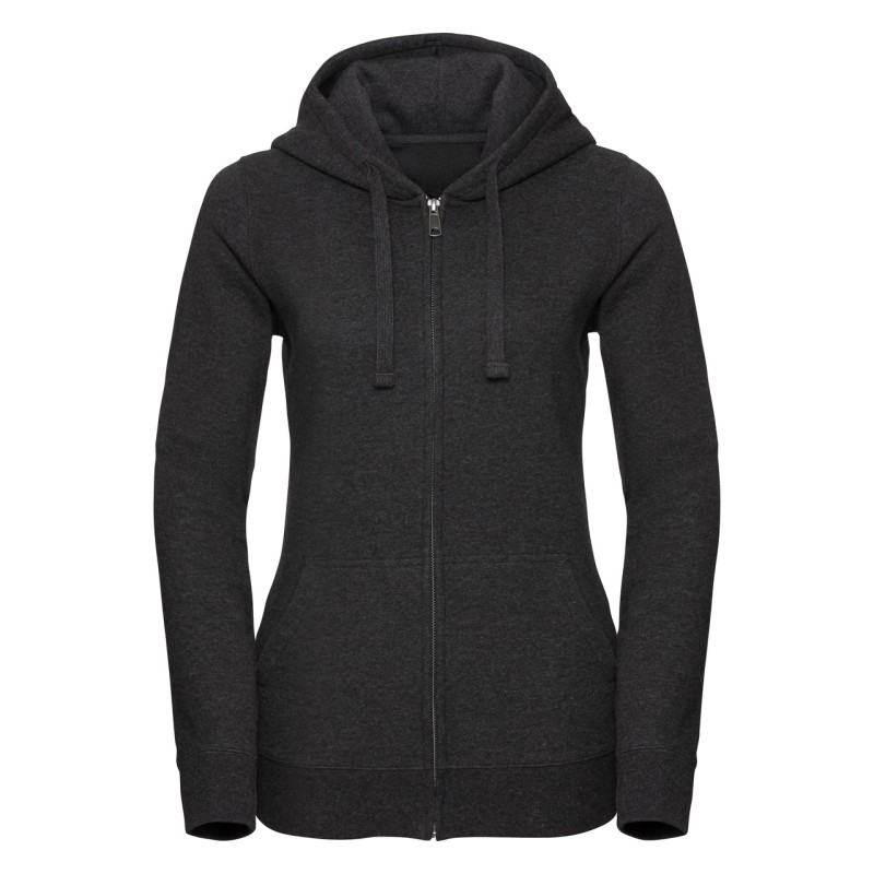 Damska bluza Authentic Melange Zipped Hooded Sweat R263F 75% bawełny ring-spun 21% poliestru4% wiskozy 280g