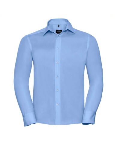 Męska koszula z długim rękawem, bez konieczności prasowania, Ultimate R958M 100% bawełna micro twill 120g/m