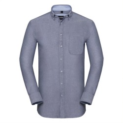 Mens Shirt long sleeve, fitted, Tailored Washed Oxford  Shirt  R920M 100 % bawełny organic 140 g