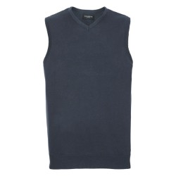 Mens Pullover z dzianiny, bez rękawów, z dekoltem V R716M 50/50 50% Bawełny 50% akrylu CottonBlend TM splot 12 275g