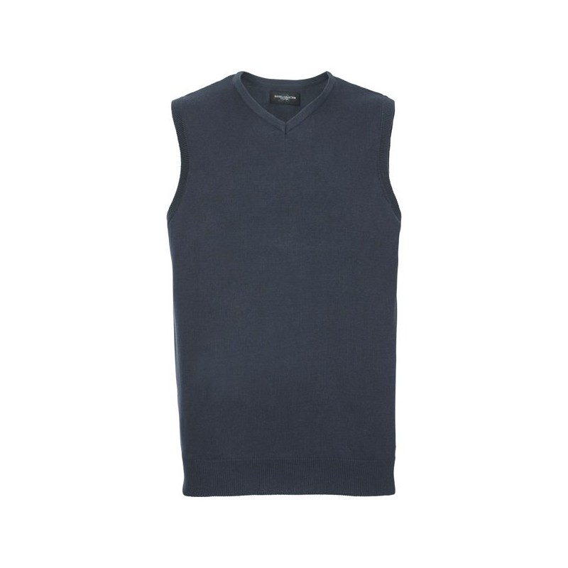 Mens Pullover z dzianiny, bez rękawów, z dekoltem V R716M 50/50 50% Bawełny 50% akrylu CottonBlend TM splot 12 275g