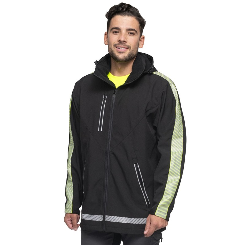 Kurtka Softshell Black Fluo Mark the Helper