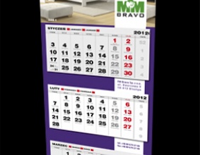 Kalendarz trójdzielny firmy FM BRAVO
