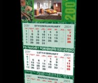 Kalendarz trójdzielny firmy FS