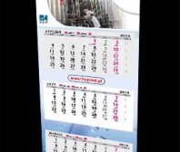 Kalendarz trójdzielny firmy Hypred