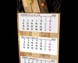 Kalendarz trójdzielny firmy KACZKAN