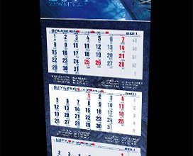 Kalendarz trójdzielny firmy Nitstal