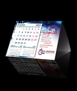 Kalendarz trójkątny firmy Olserwis