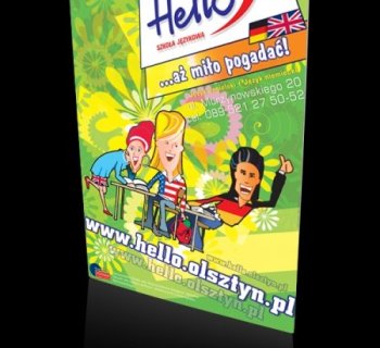 Plakat Szkoły Językowej Hello