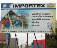 Tablica reklamowa firmy IMPORTEX
