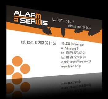 Wizytówka firmy ALARM SERWIS