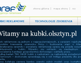 Strona www Kubki.olsztyn.pl
