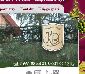 Strona www Warmińska Winnica