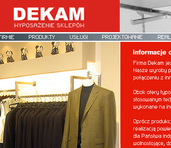 Strona www DEKAM