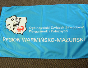 Flaga OZZPiP region Warmińsko-Mazurski